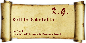 Kollin Gabriella névjegykártya